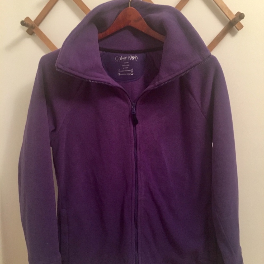 Calvin Klein purple zip up fleece